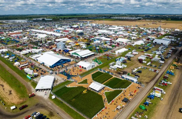 Photo of 2023 Farm Progress Show layout in Decatur, Illinois.
