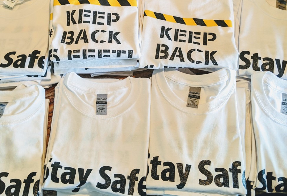 Keep Back, Stay Safe Tshirts