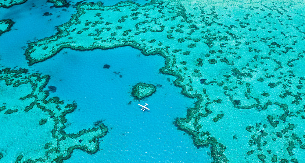 Sky view of the Whitsundays