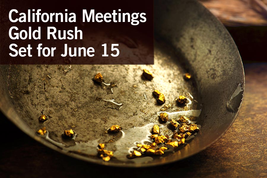 California meetings gold rush graphic.
