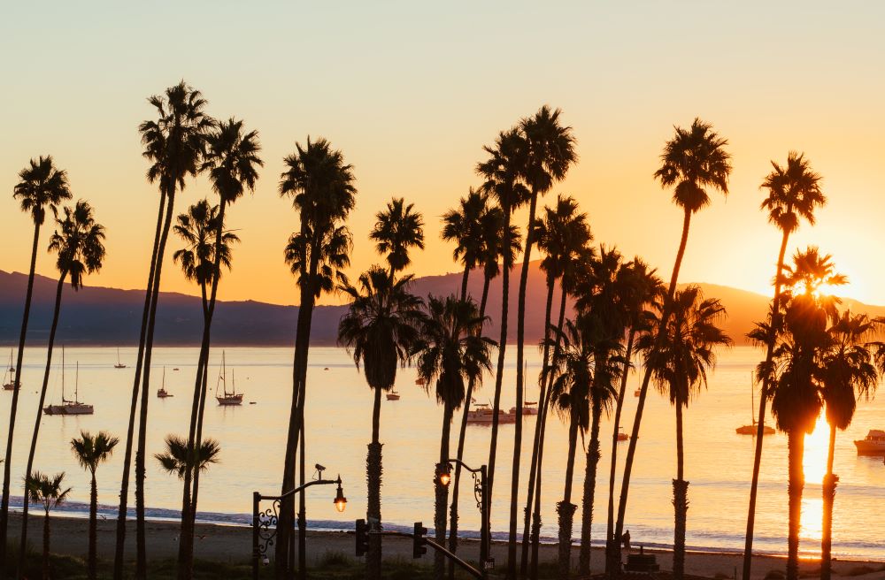 East Beach sunrise in Santa Barbara, California