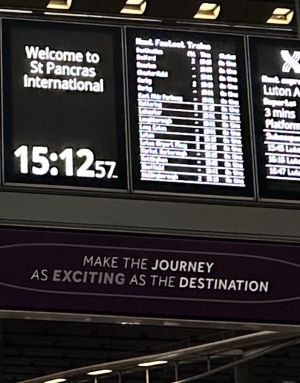 Photo of Sign at St. Pancras Station