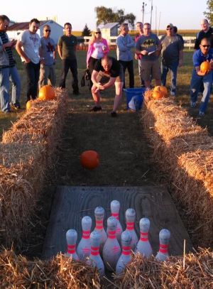 Pumpkin Bowling at Bloomsbury Farm, Cedar Rapids