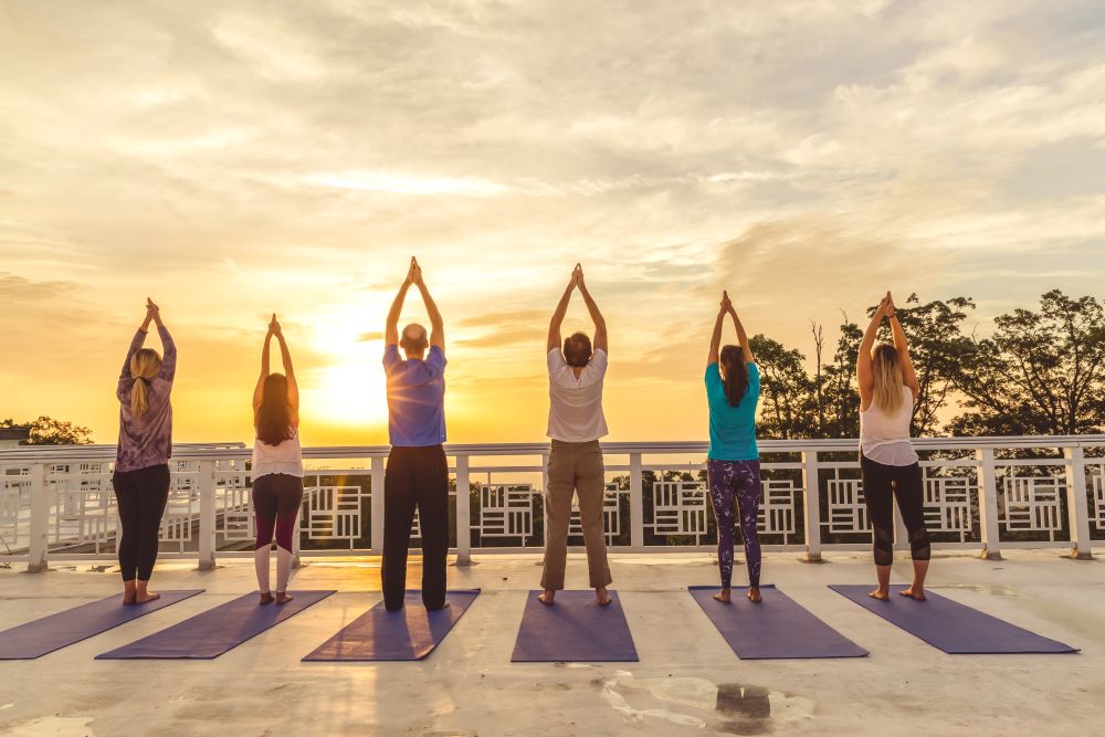 Sunset yoga