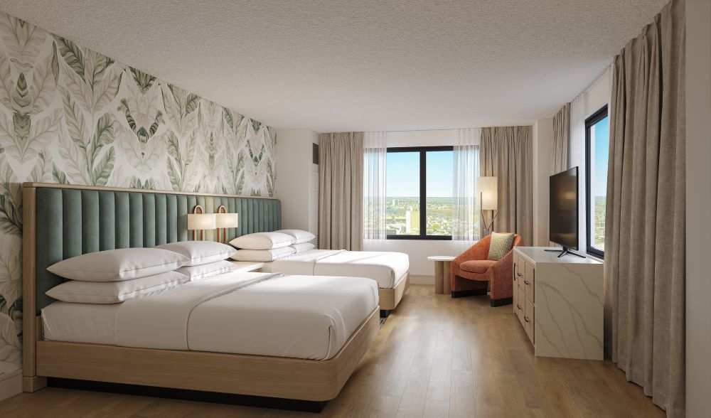 Tropicana Atlantic City double queen bedroom suite rendering. Credit: IIG