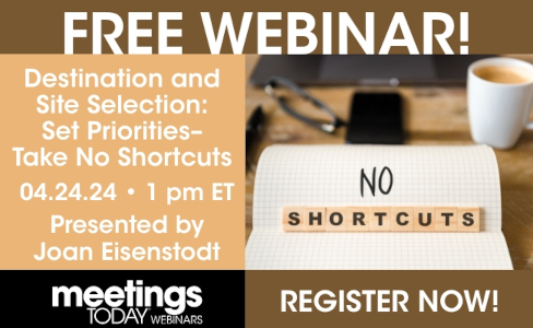 Free webinar on April 24, 2024 on destination and site selection.