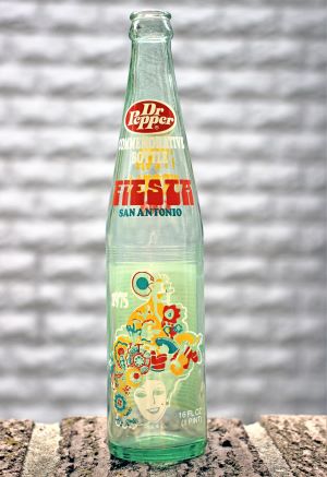 1975 Dr Pepper San Antonio Fiesta commemorative bottle