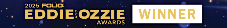 Folio Eddies award-winner banner.