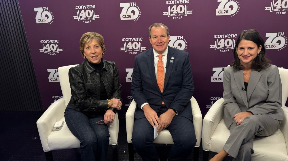 Key members of New Orleans meetings community gathered for a press conference.