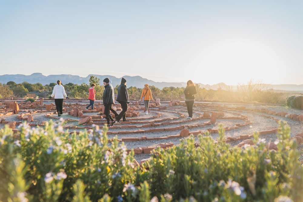 A labyrinth at Sedona Mago Center for Well-being and Retreat