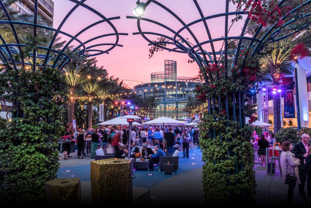 Grand Plaza at Anaheim Convention Center during an event.