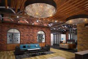 ARCHER Hotel Tysons lobby rendering.