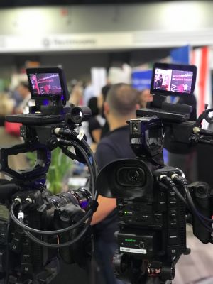 Photo of cameras on the exhibit floor of ASAE 2023 Annual Meeting & Exhibition.