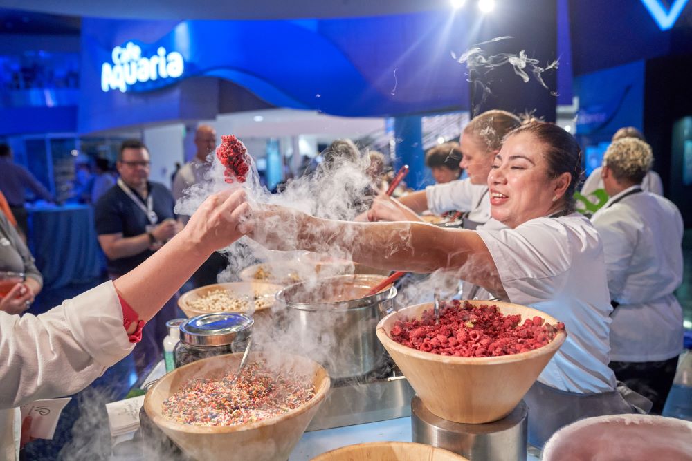 Photo of Chinese food station at ASAE's The Classic event at the Georgia Aquarium.