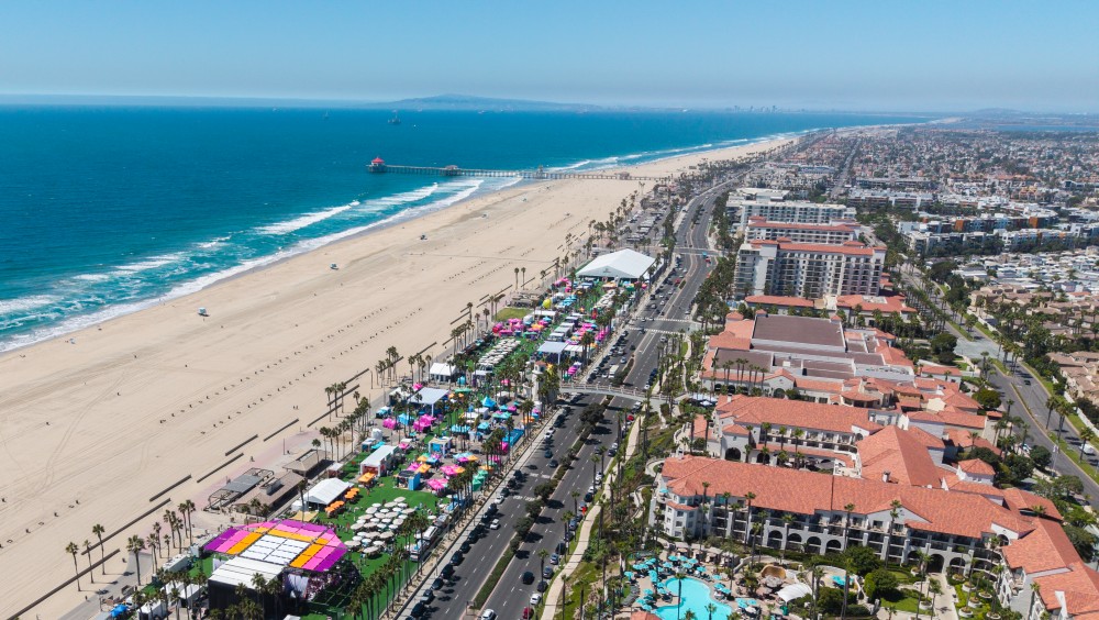 Aerial view of Huntington Beach