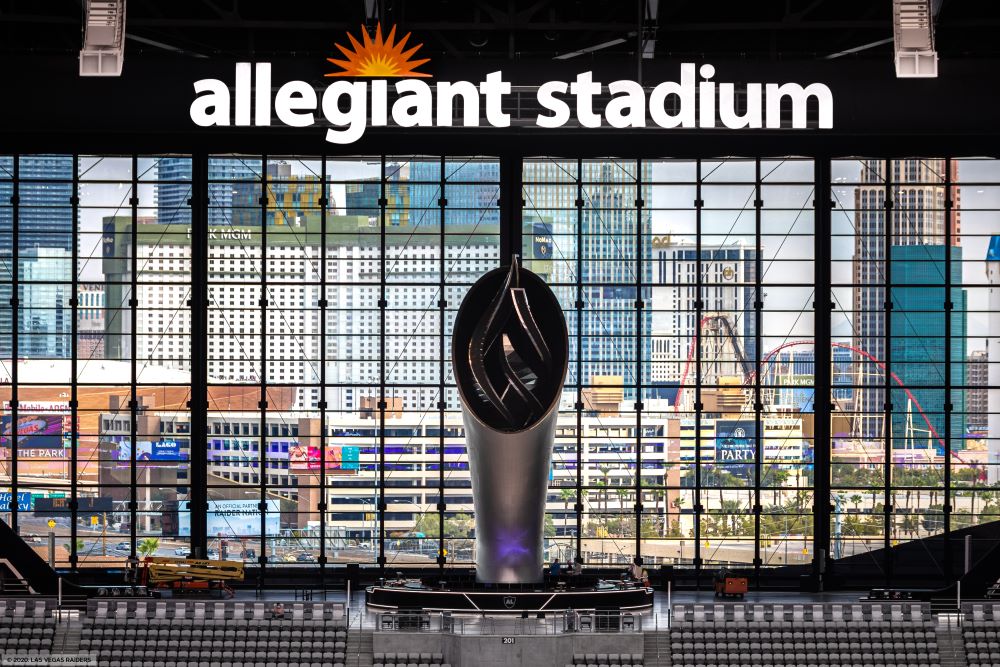 Inside of Allegiant Stadium 