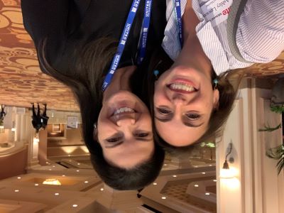 Ashley and Kim Montoya, Founder & CEO, planned ahead of time to meet for a one-on-one coffee break in between sessions at IMEX 2021