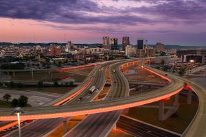 Photo of Birmingham skyline.