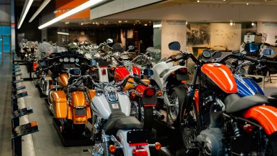 Bikes display at Harley-Davidson Museum