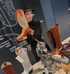 Photo boots being made at Alberta Boot Company.