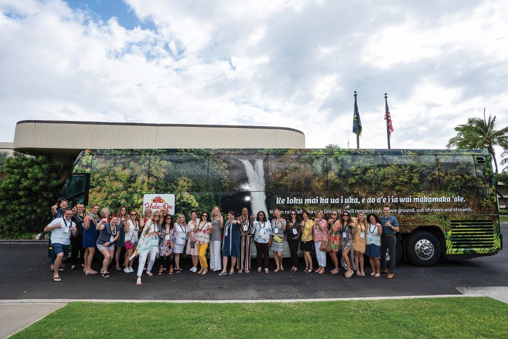 Transportation bus at Meetings Today LIVE! Hawaii.