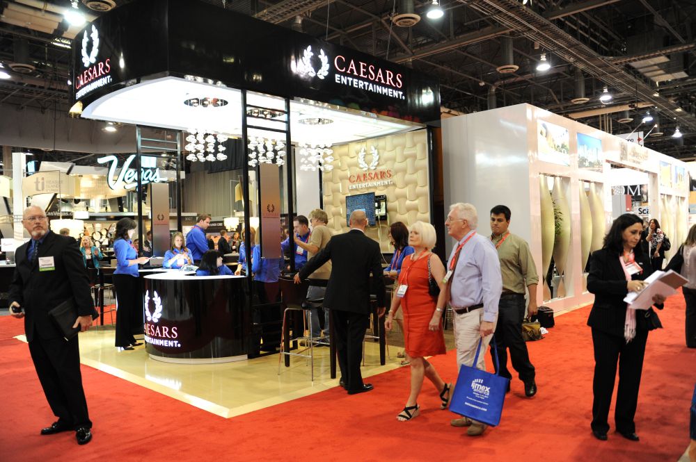 Caesars Entertainment's booth at first IMEX America, 2011.