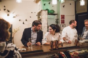 Photo of Carlos Carriera and daughter Jessica, ADEGA Restaurant.