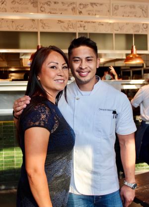 Chef Denevin Miranda and mom.