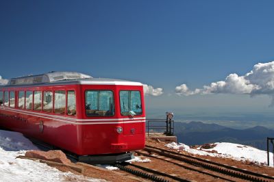 Cog Railway at summit of Pikes Peak