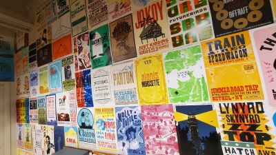 Concert posters at Hatch Show Print. Credit: Gary Singh.