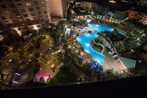 Caribe Royal Orlando Pool Deck At Night
