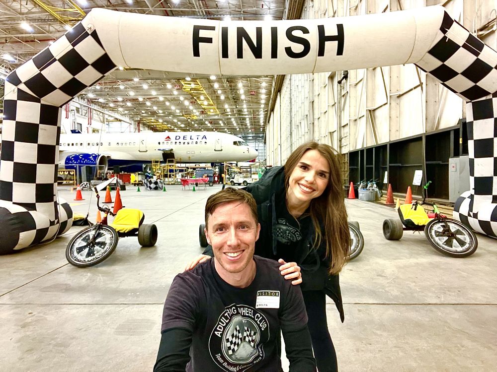 Danny and Marta Walls, co-owners of the Adult Big Wheel Club