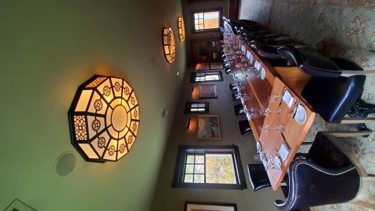 Photo of a set table at Calgary's Deane House.