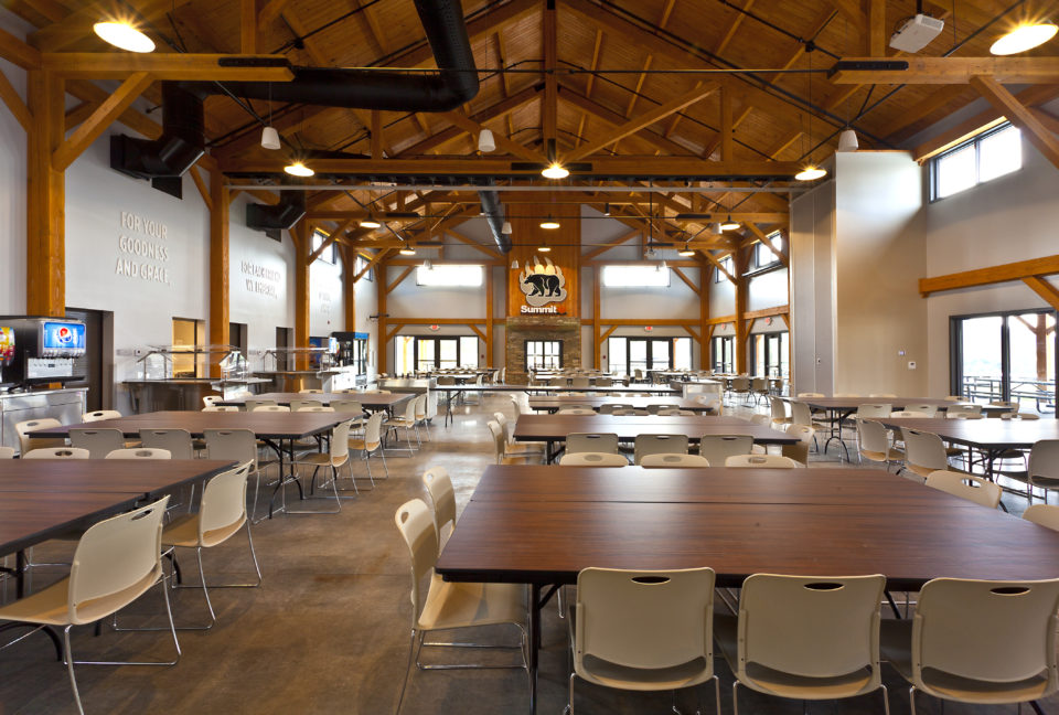 Photo of dining hall at Summit Bechtel Reserve.