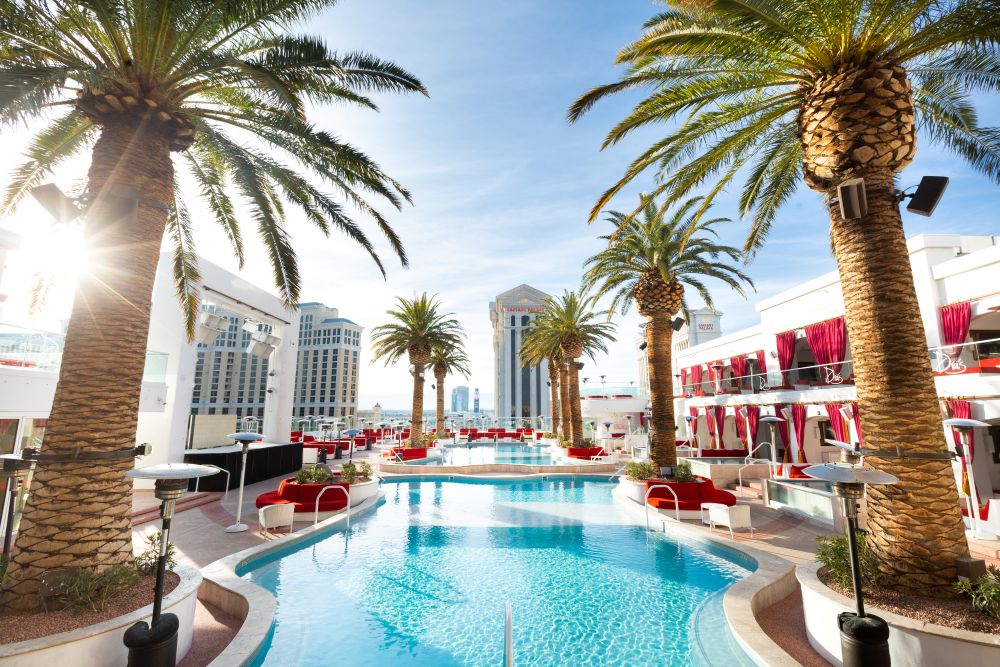 Drai's Beach Club pool area.