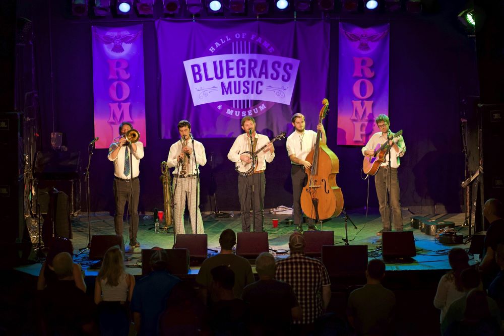 Photo of Ellis Dyson & The Shambles performing at World of Bluegrass 2019.