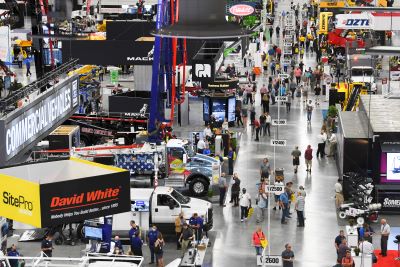 World of Concrete exhibition floor.