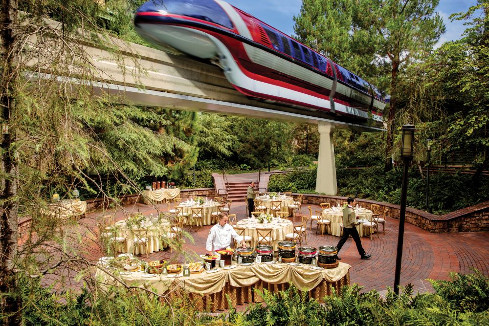 Explore the three scenic outdoor courtyard areas at Disney’s Grand Californian Hotel® & Spa that can accommodate up to 200 guests.