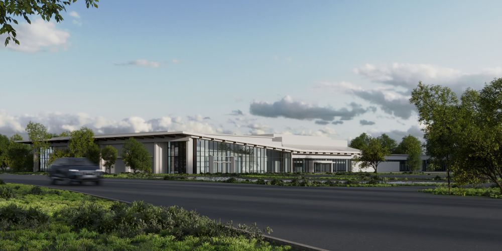Exterior rendering of the Bradenton Area Convention Center