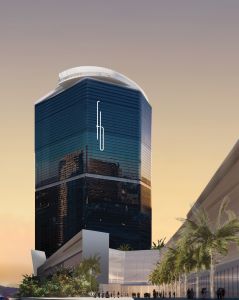 Fontainebleau Las Vegas Exterior at Sunset