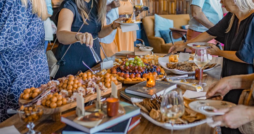 Food table at event 