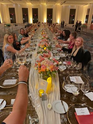 Group toast at CAESARS FORUM