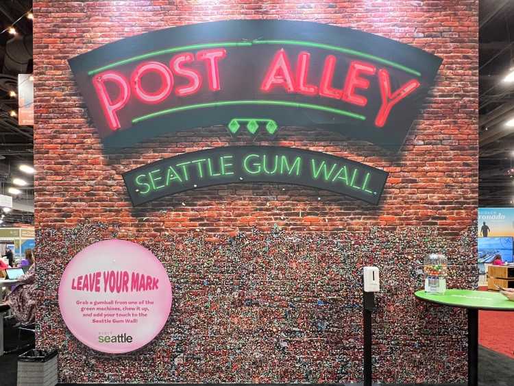 Gum Wall at the Visit Seattle Booth