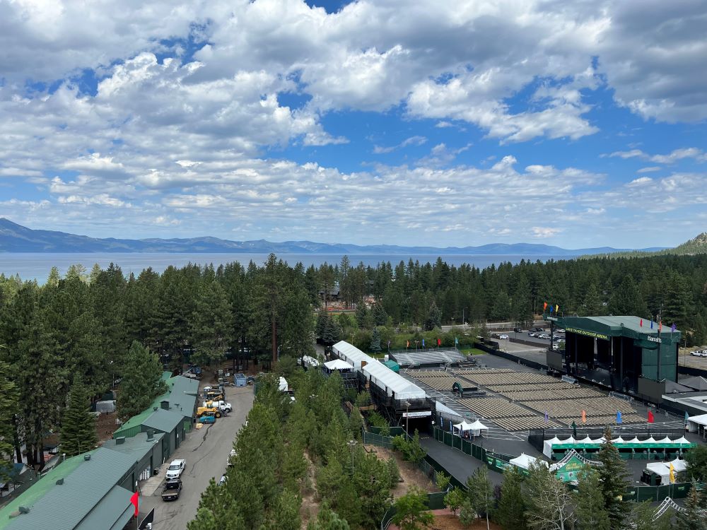 View of Lake Tahoe Outdoor Arena from Harveys guest room