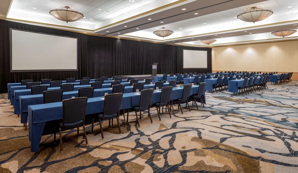Photo of Hilton San Antonio Hill Country Ballroom in classroom-style