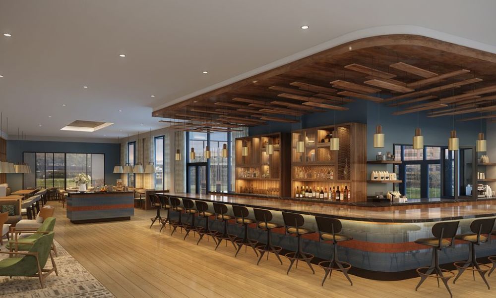 Hotel Indigo bar area rendering