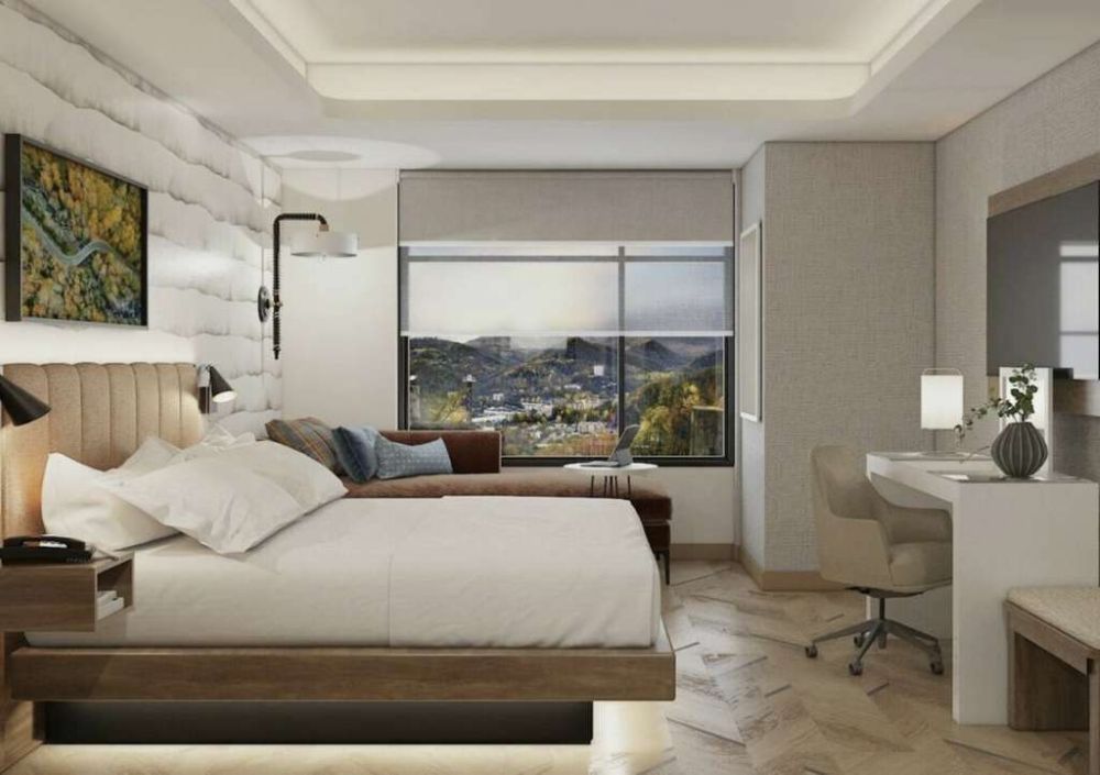 Hotel Indigo Gatlinburg guest room. 