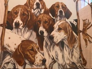 Hunting dogs art, Morven Mansion.