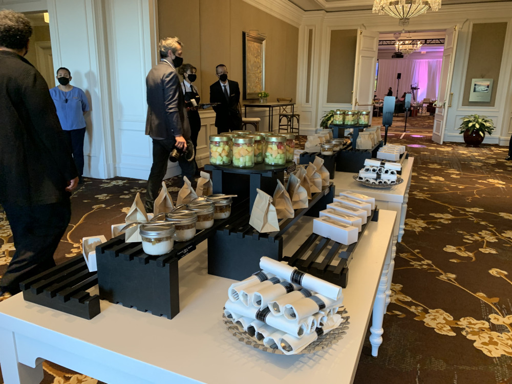 Breakfast layout at Marriott Connect With Confidence event