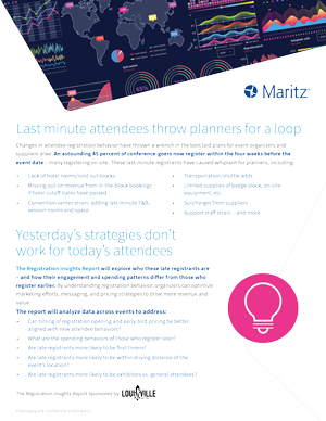 Graphic of Maritz Registration Insights report.